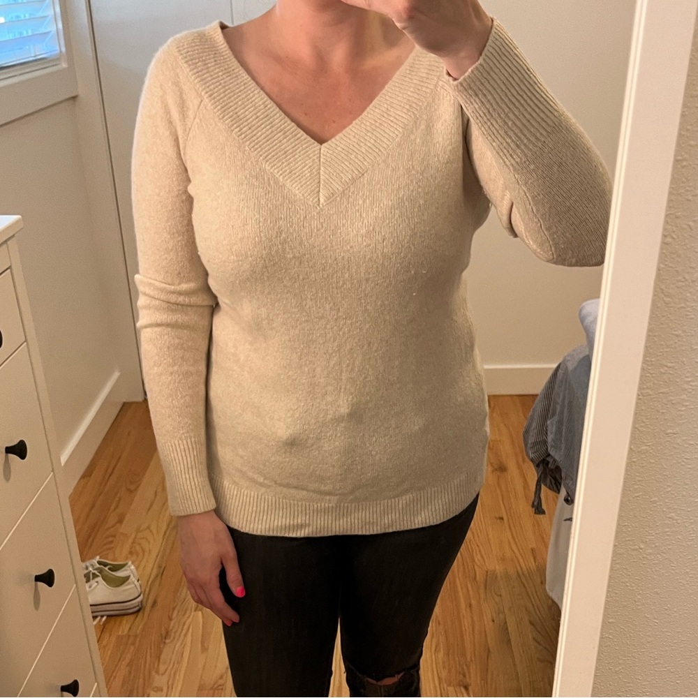 Cream LOFT sweater